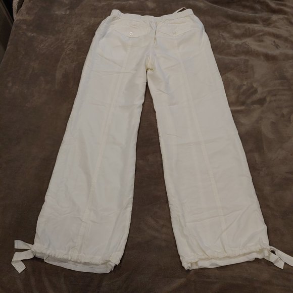 Hilfiger H Label Vintage White Silk Blend Harlem Pants Size 10 - Picture 9 of 16